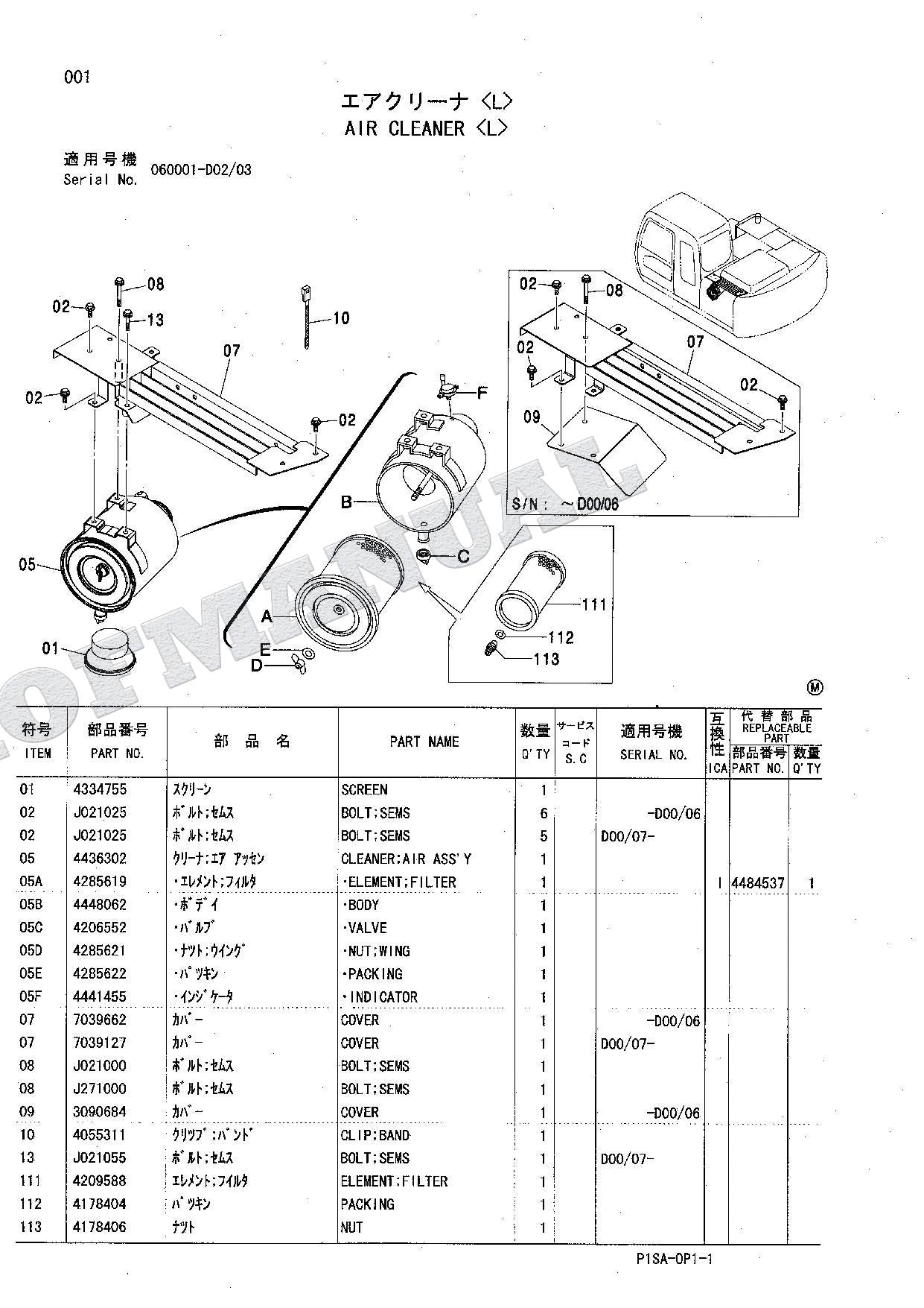 Manual del catálogo de piezas de la excavadora forestal HITACHI ZAXIS ZX130L