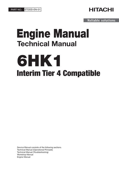 HITACHI 6HK1 ENGINE SERVICE MANUAL ETDDDEN01