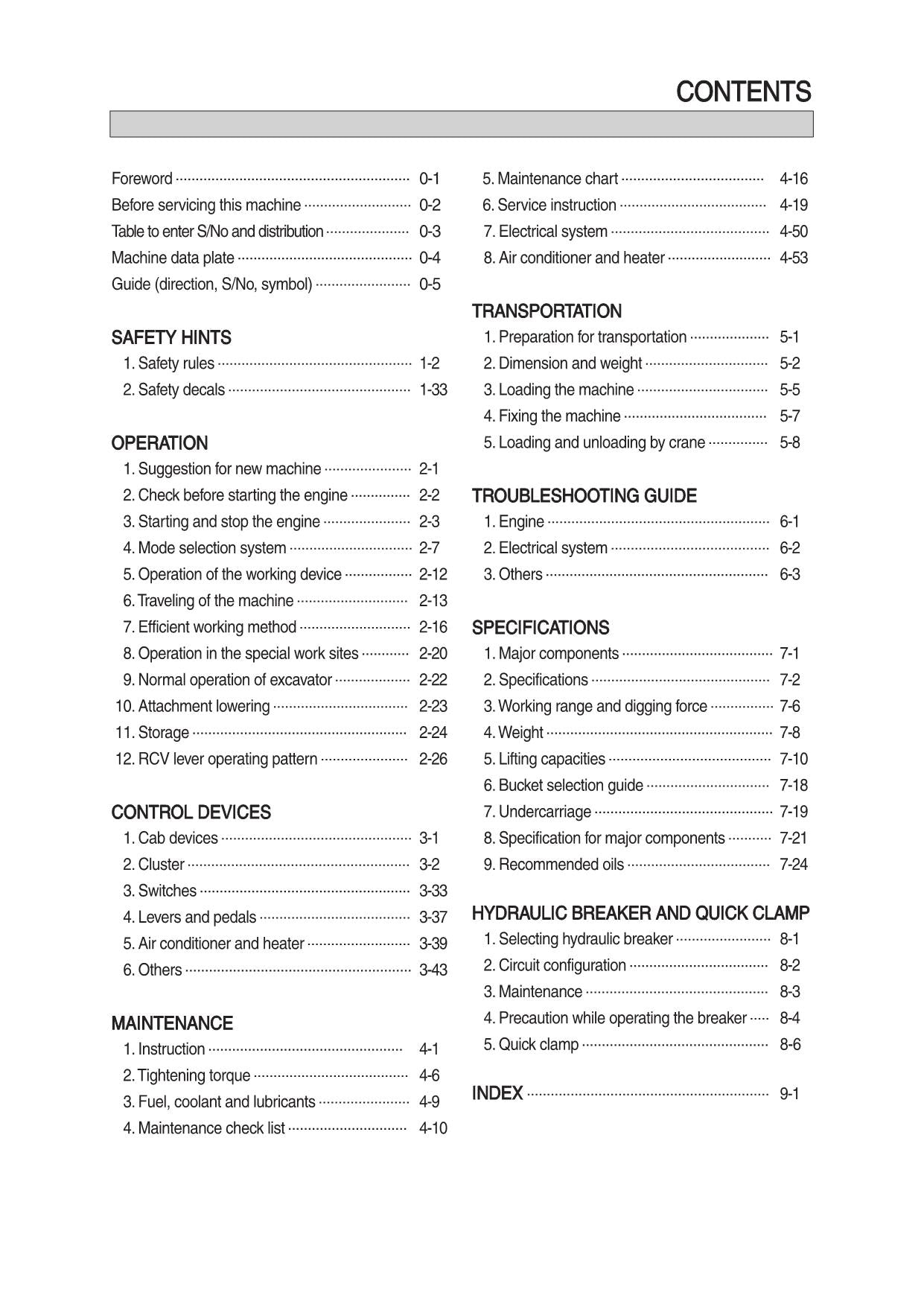 Manual de mantenimiento del operador de la excavadora sobre cadenas Hyundai HX145LCRT3
