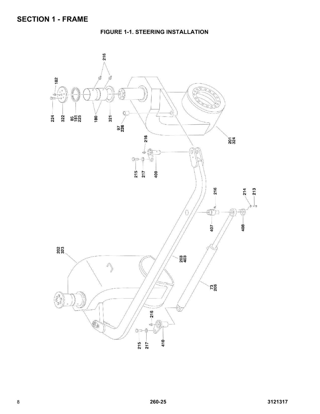 LIFTLUX 260-25 Scissor Lift Parts Catalog Manual Prior to 22107