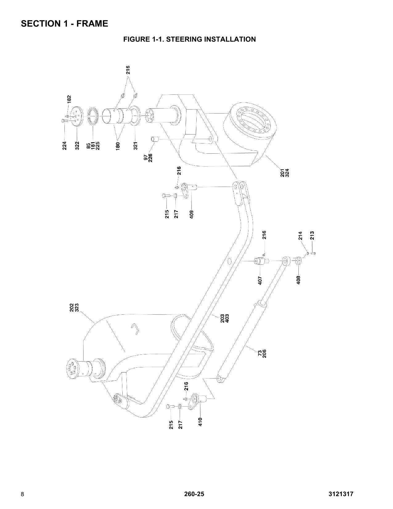 LIFTLUX 260-25 Scissor Lift Parts Catalog Manual Prior to 22107