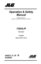 JLG 1250AJP Boom Lift Maintenance Operation Operators Manual 31223035