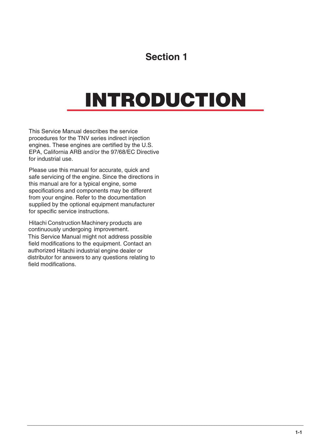 Hitachi YANMAR 2TNV70 3TNM74 3TNV70 3TNV74 3TNV76 3TNV8 Engine Service manual
