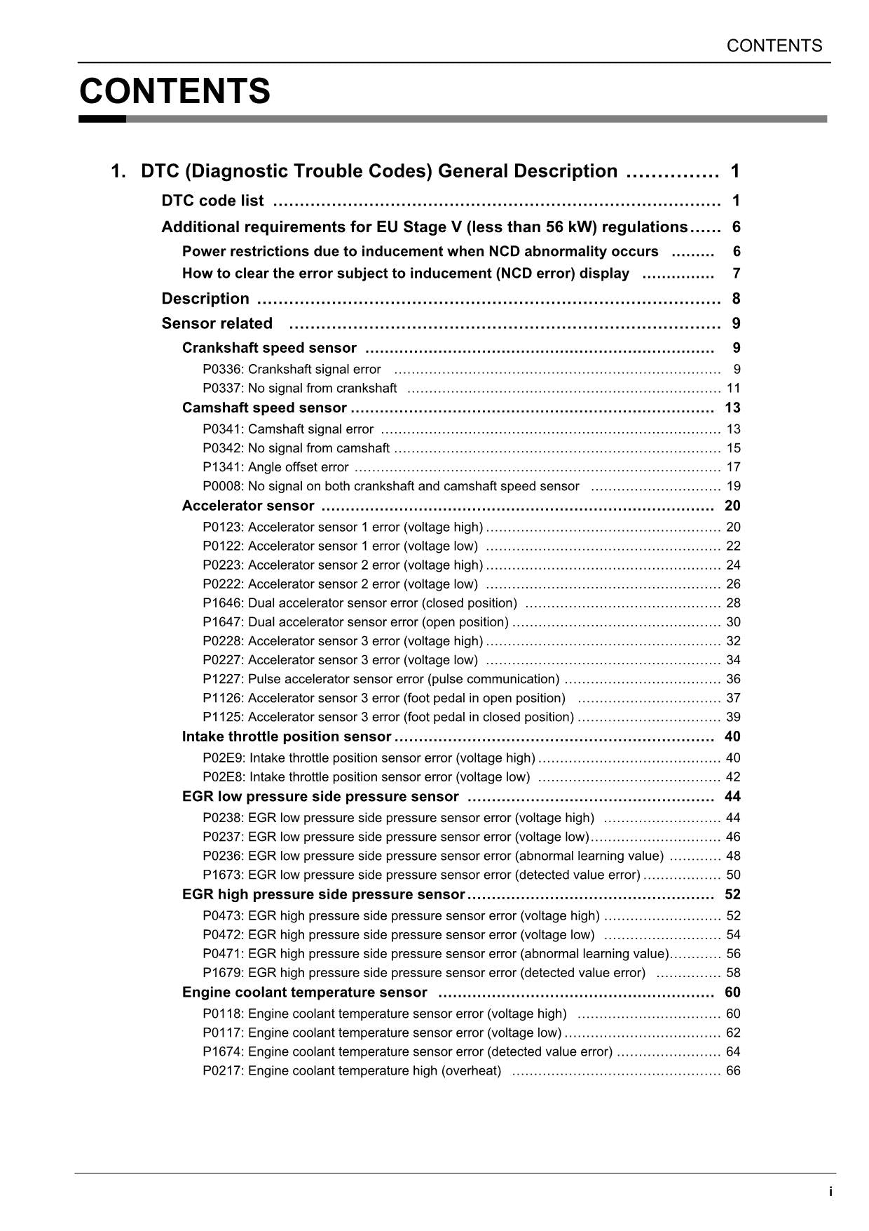 Hitachi Yanmar 4TNV98C 4TNV98CT 4TN88C 4TN86CT Engine Technical Service manual