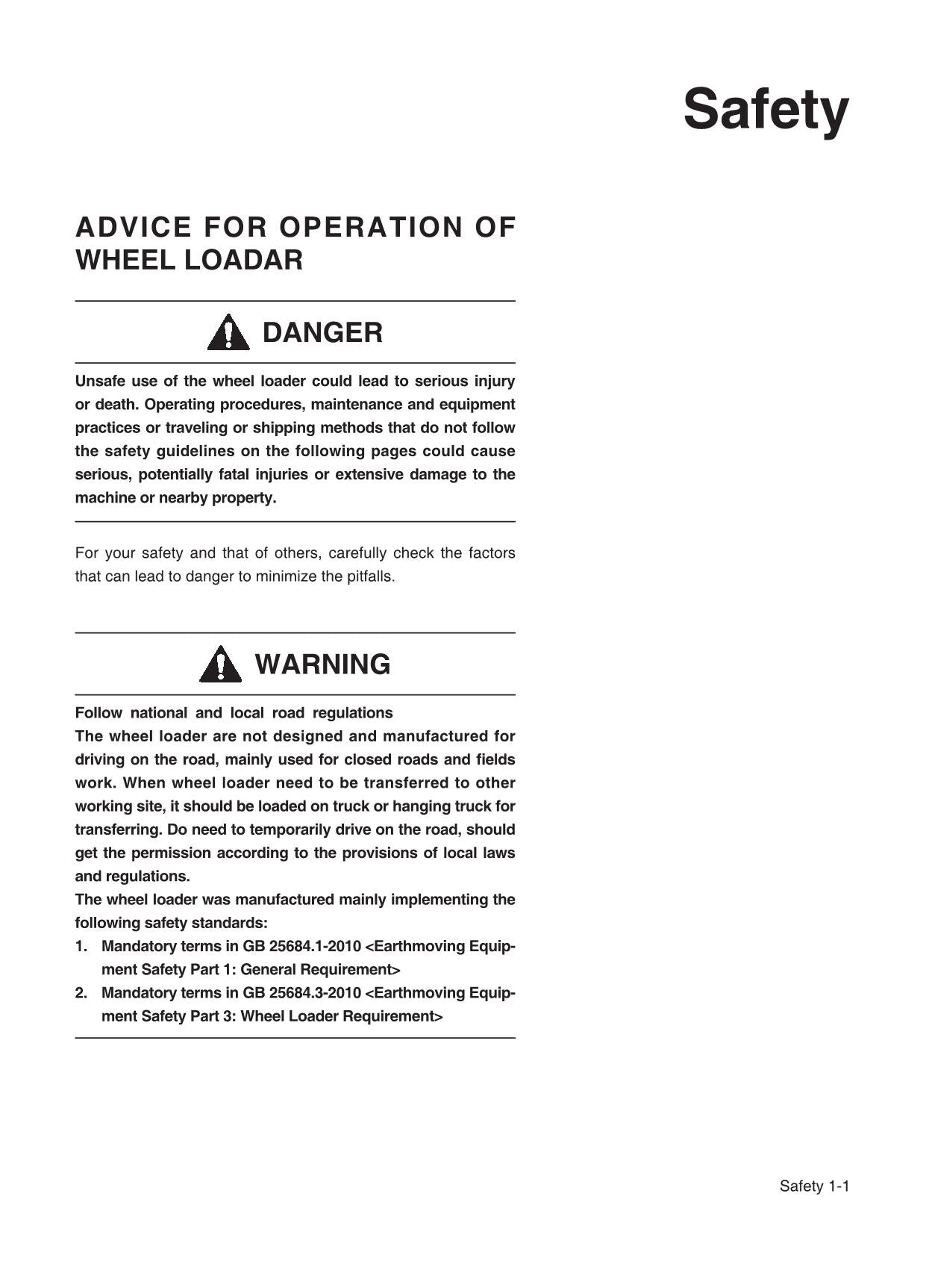 Hyundai HL630VL HL635VL WHEEL LOADER Operators Maintenance Manual