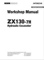 HITACHI ZAXIS ZX130-7H Excavator Workshop Service Manual
