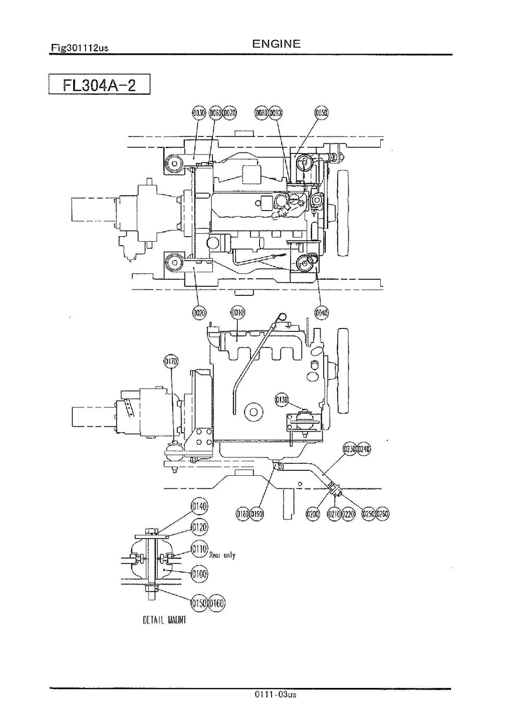 Hitachi FL302-2 FL303-2 FL304A-2 SUPP. EXPORT Wheel Loader Parts Catalog Manual