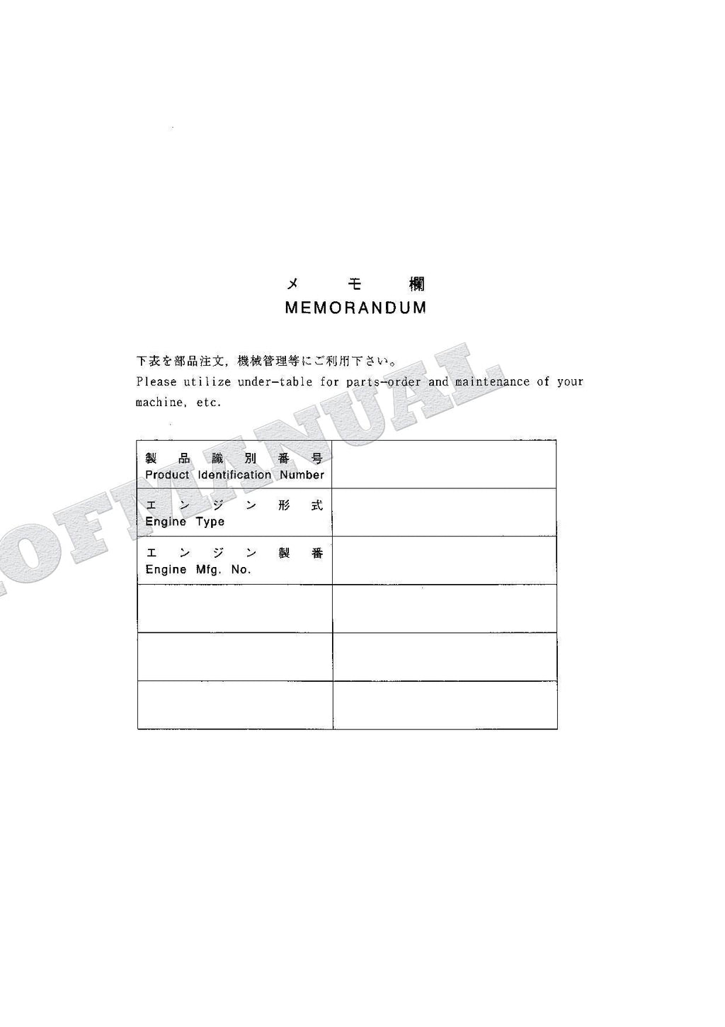 HITACHI EX100-5 EX100M-5 EX110M-5 EX100-5E Equip Excavator Parts Catalog Manual