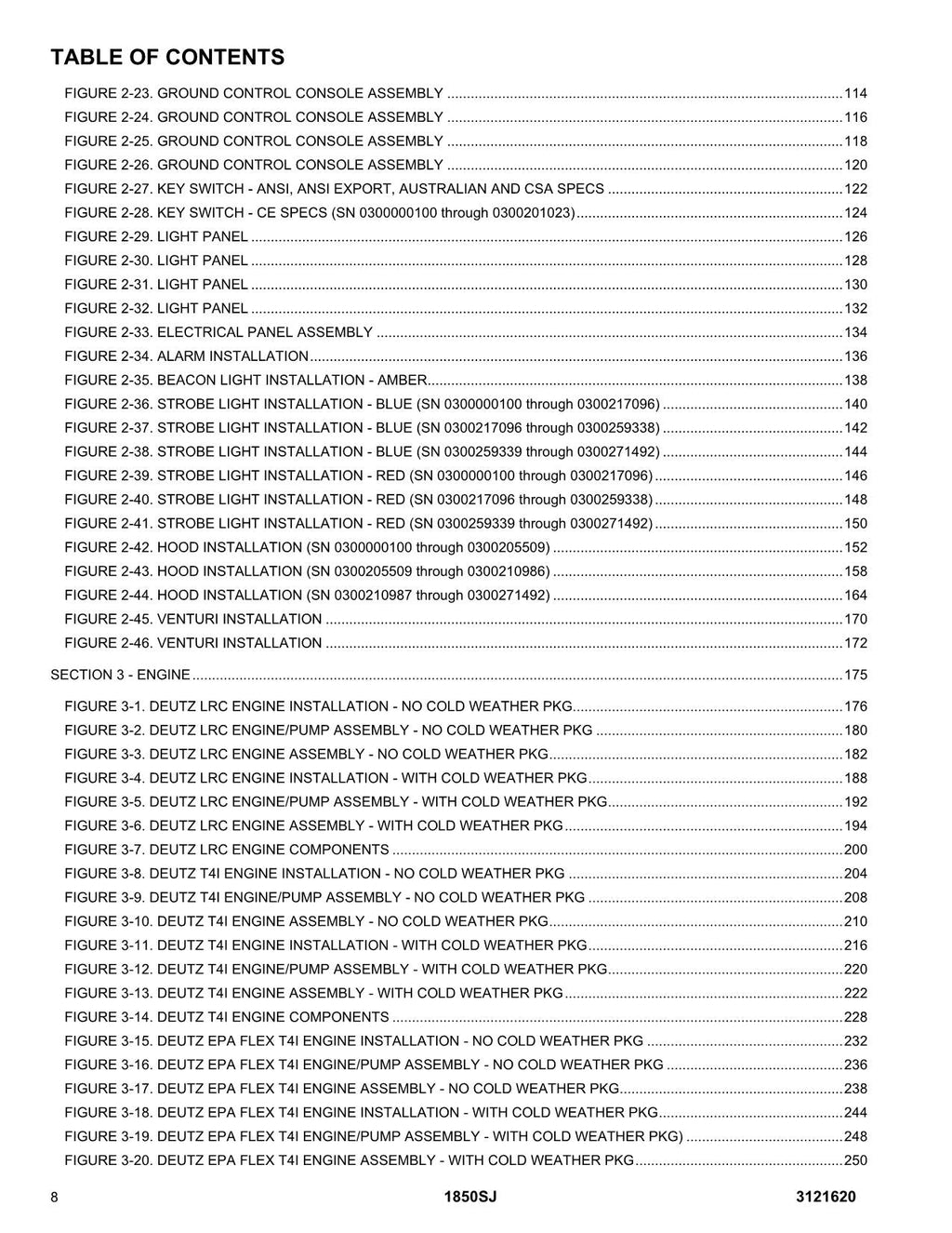 JLG 1850SJ Boom Lift Parts Catalog Manual 0300000100-0300271492