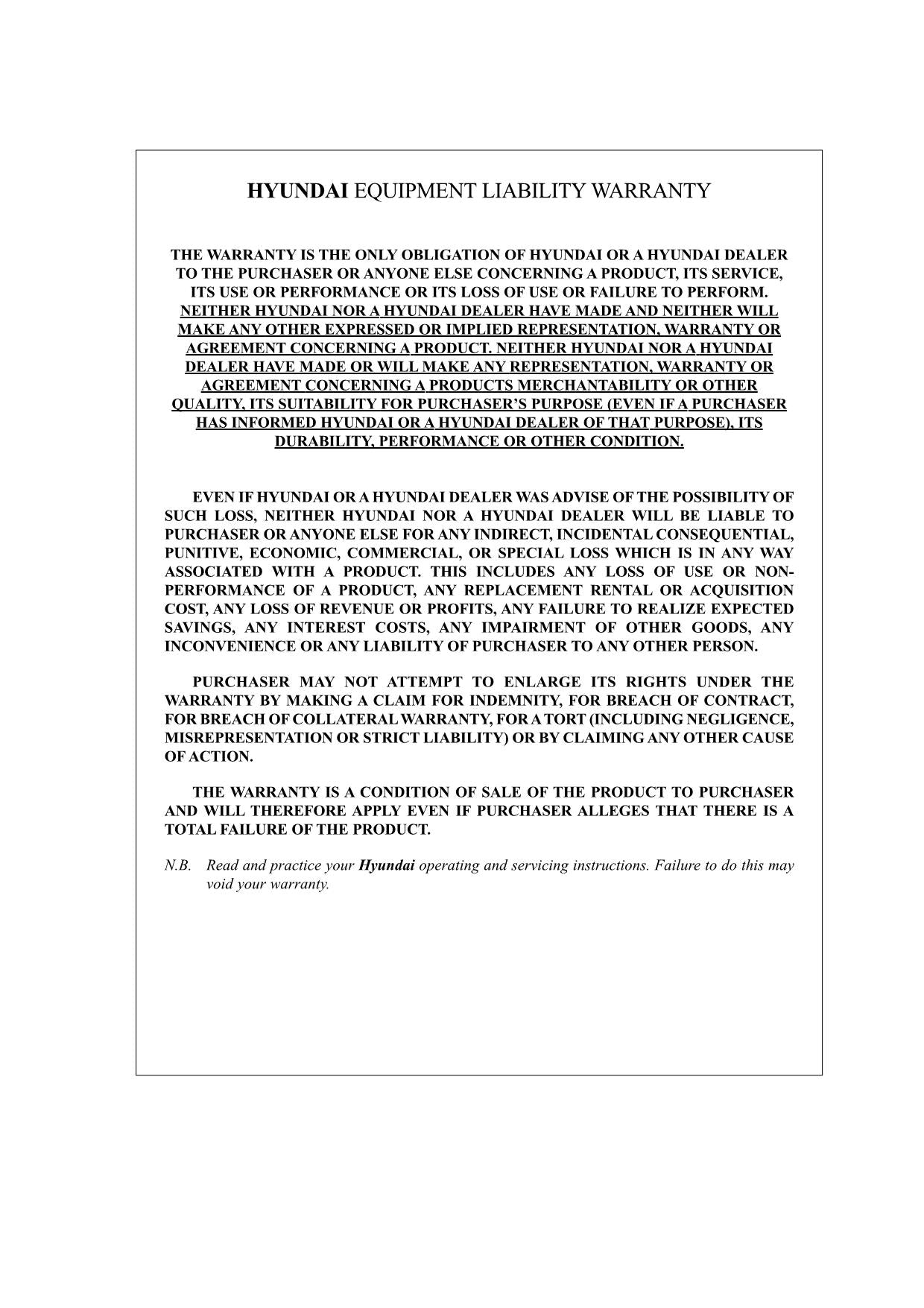Hyundai HSL500T SKID STEER LOADER Operators Maintenance Manual