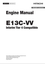 Hitachi E13C-VV Interim Tier 4 Compatible Wheel Loader Engine Manual