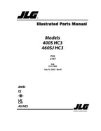 JLG 400S HC3 460SJ HC3 Boom Lift  Parts Catalog Manual 31217485