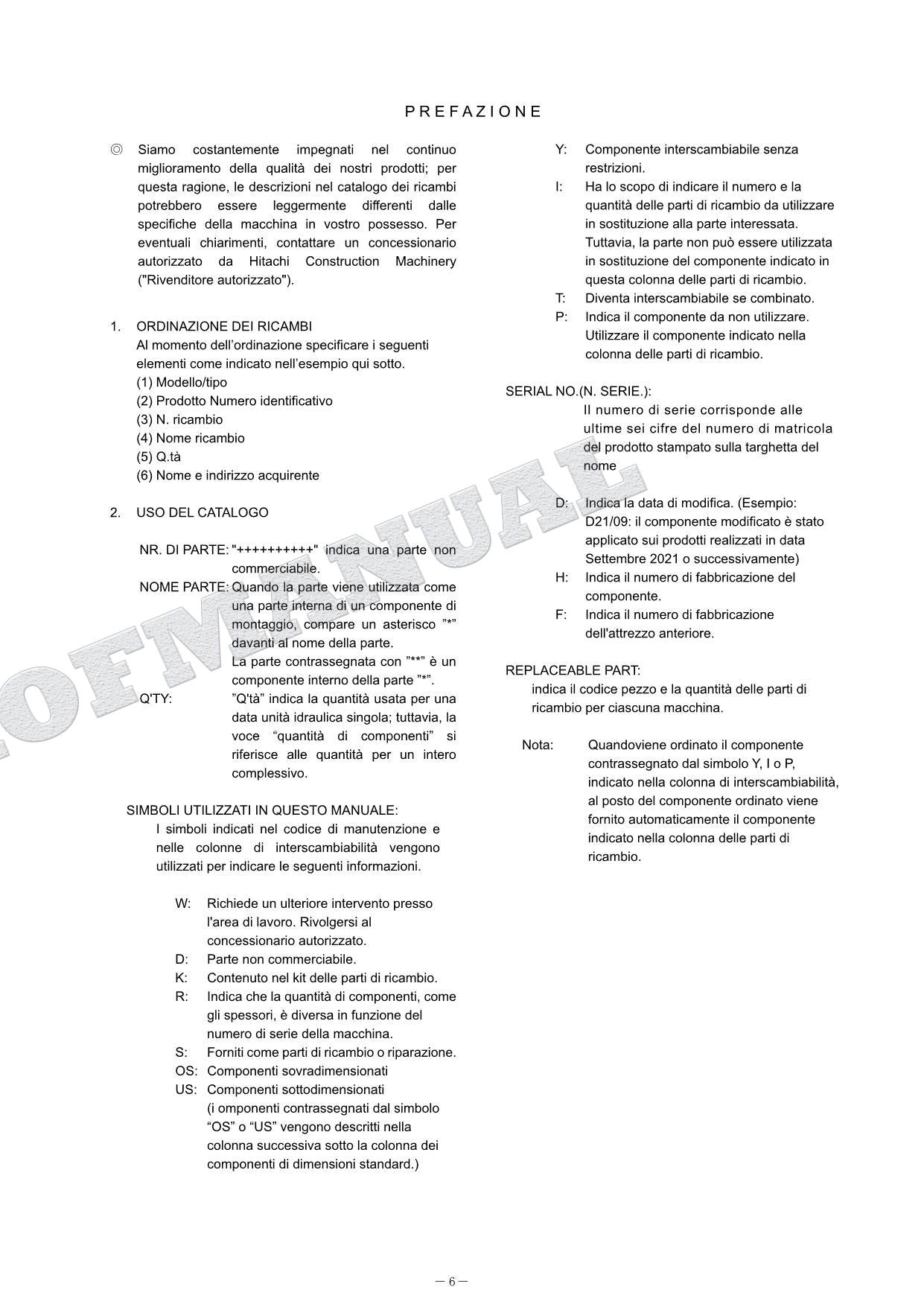 Manual del catálogo de piezas del motor HITACHI ZX95US-7 ZX95USB-7 4TNV98CT-L2WHB6