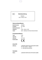 Liebherr L524 Radlader Betriebsanleitung ser 13100