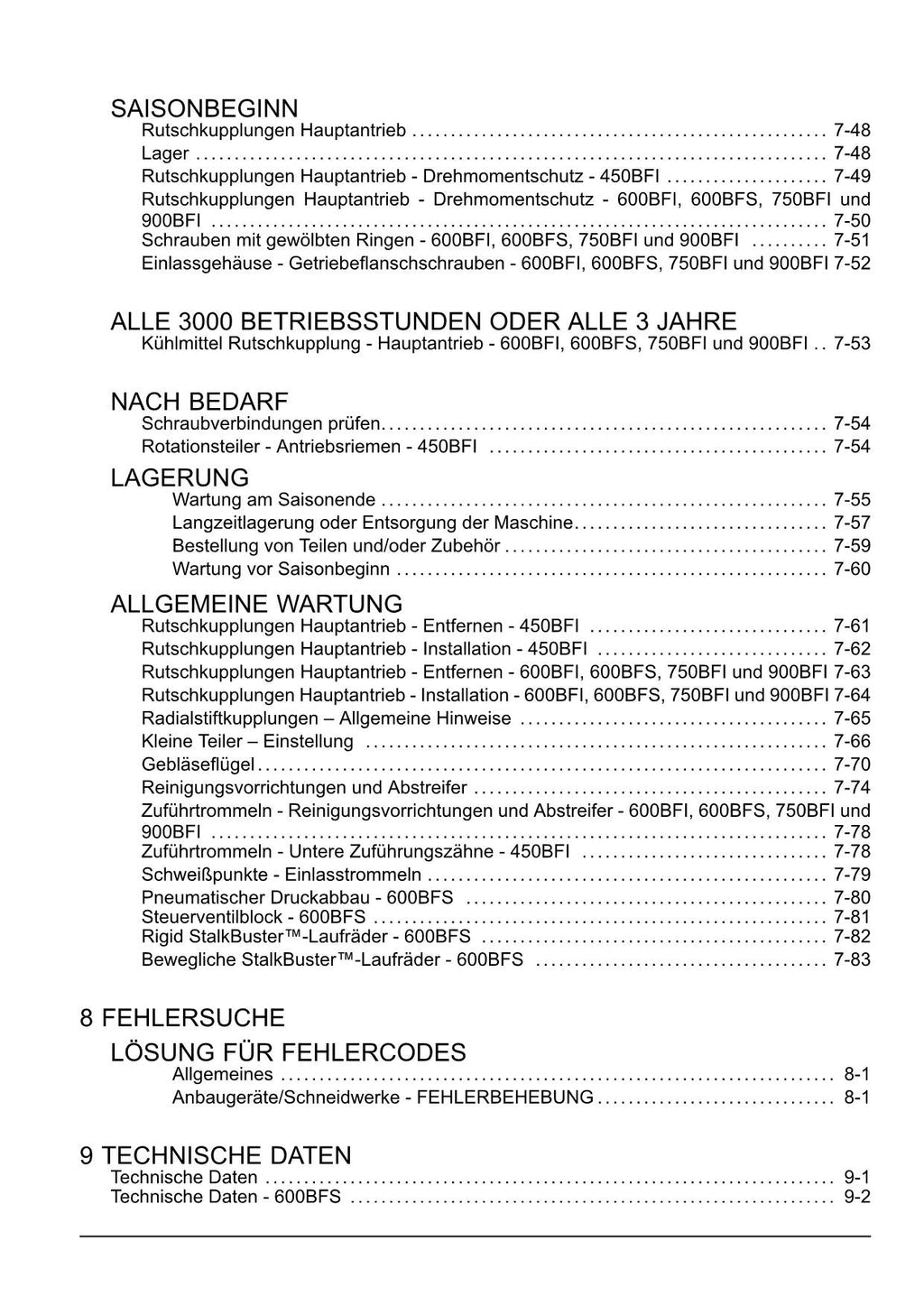 New Holland 750BFI 900BFI Schneidwerk Betriebsanleitung 91817141