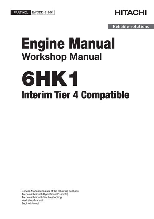 HITACHI 6HK1 ENGINE SERVICE MANUAL EWDDDEN01
