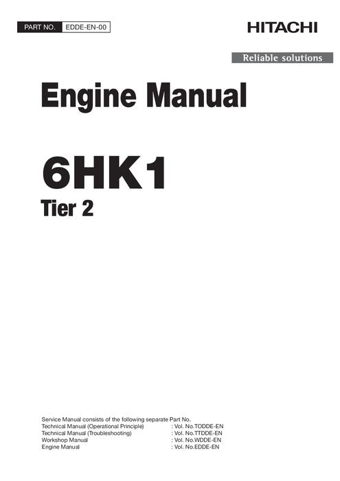 HITACHI 6HK1  TIER 2 ENGINE SERVICE MANUAL