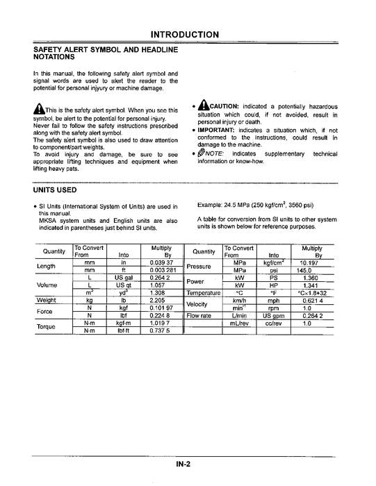 HITACHI EX55UR-3 EXCAVATOR SERVICE MANUAL