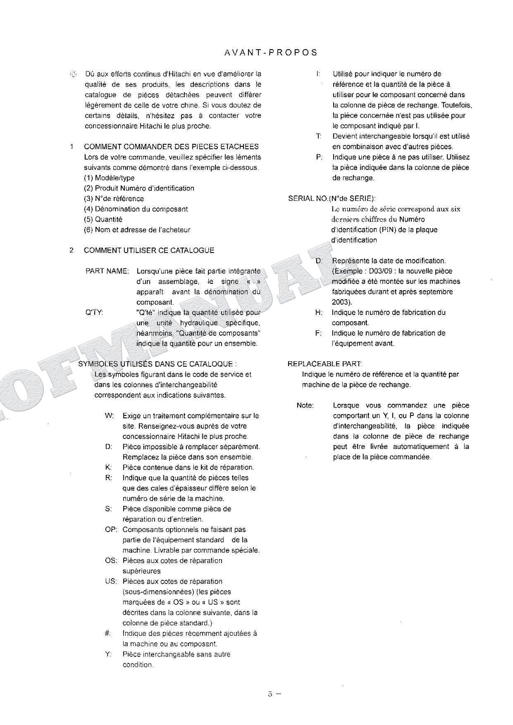 HITACHI ZX120 120-E 130 130H 130K 130LCN Equip Excavator Parts Catalog Manual