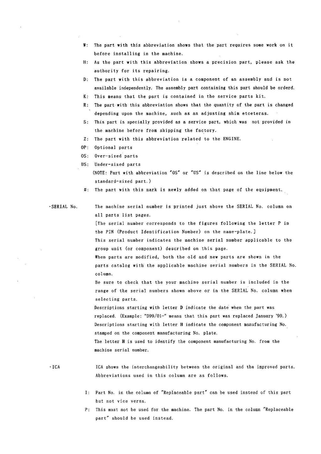 Hitachi LX100-2 Wheel Loader Parts Catalog Manual SN 001101-up