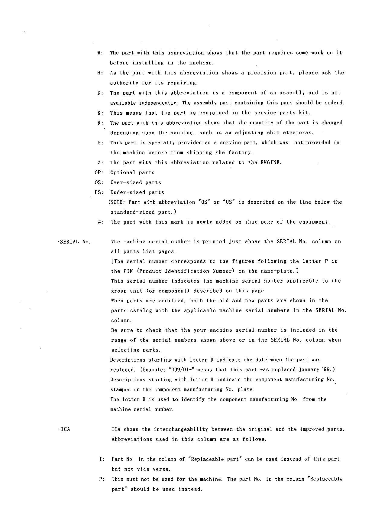 Hitachi LX100-2 Wheel Loader Parts Catalog Manual SN 001101-up