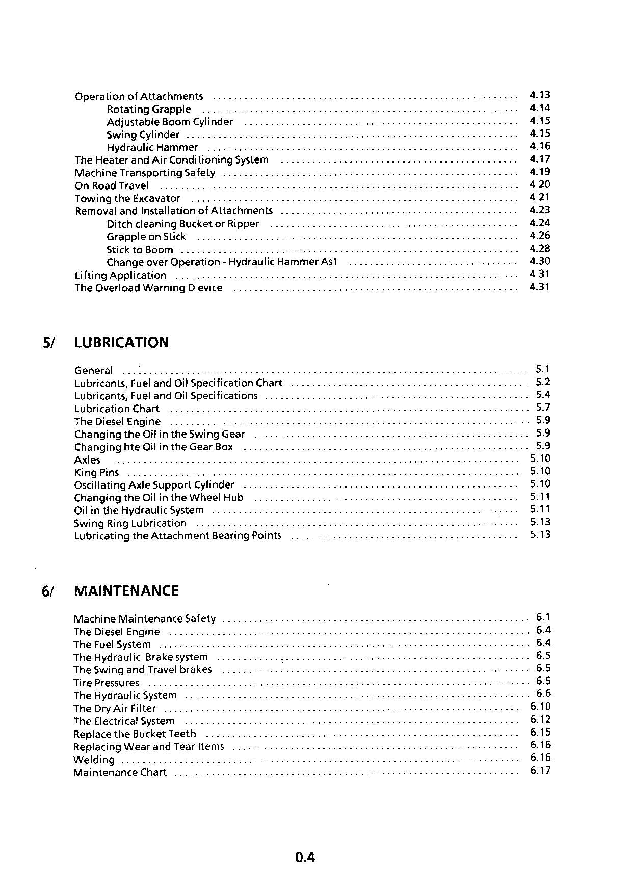 Liebherr A310 Excavator  Operators manual