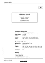 Liebherr R954 C Litronic Excavator Operators manual serial 30833