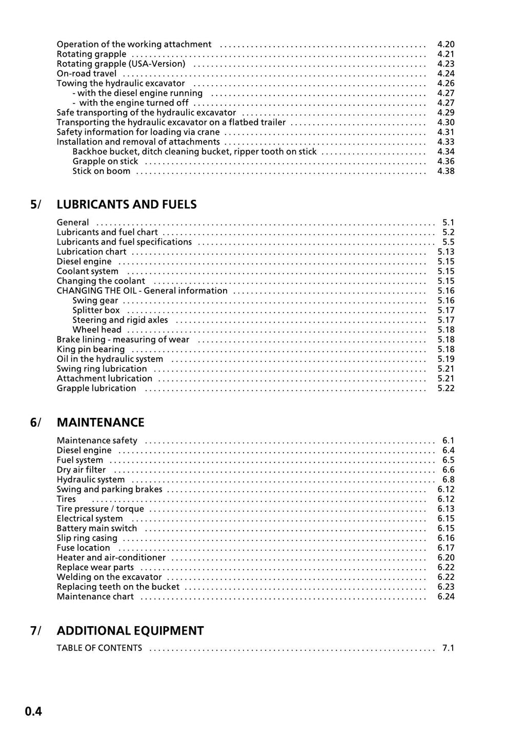 Liebherr A908 B Excavator  Operators manual