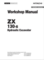 HITACHI ZAXIS ZX130-6 Excavator Workshop Service Manual