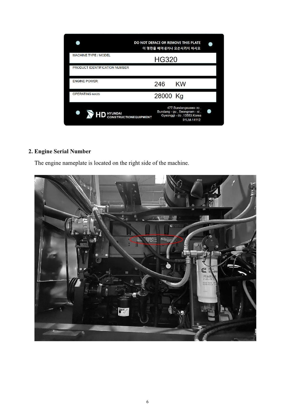 Hyundai HG320 MOTOR GRADER Operators Maintenance Manual