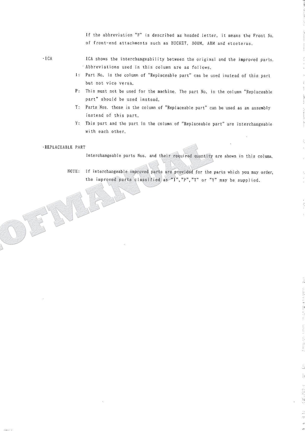 HITACHI EX70LCK-5 Excavator Parts Catalog Manual SN 50001-