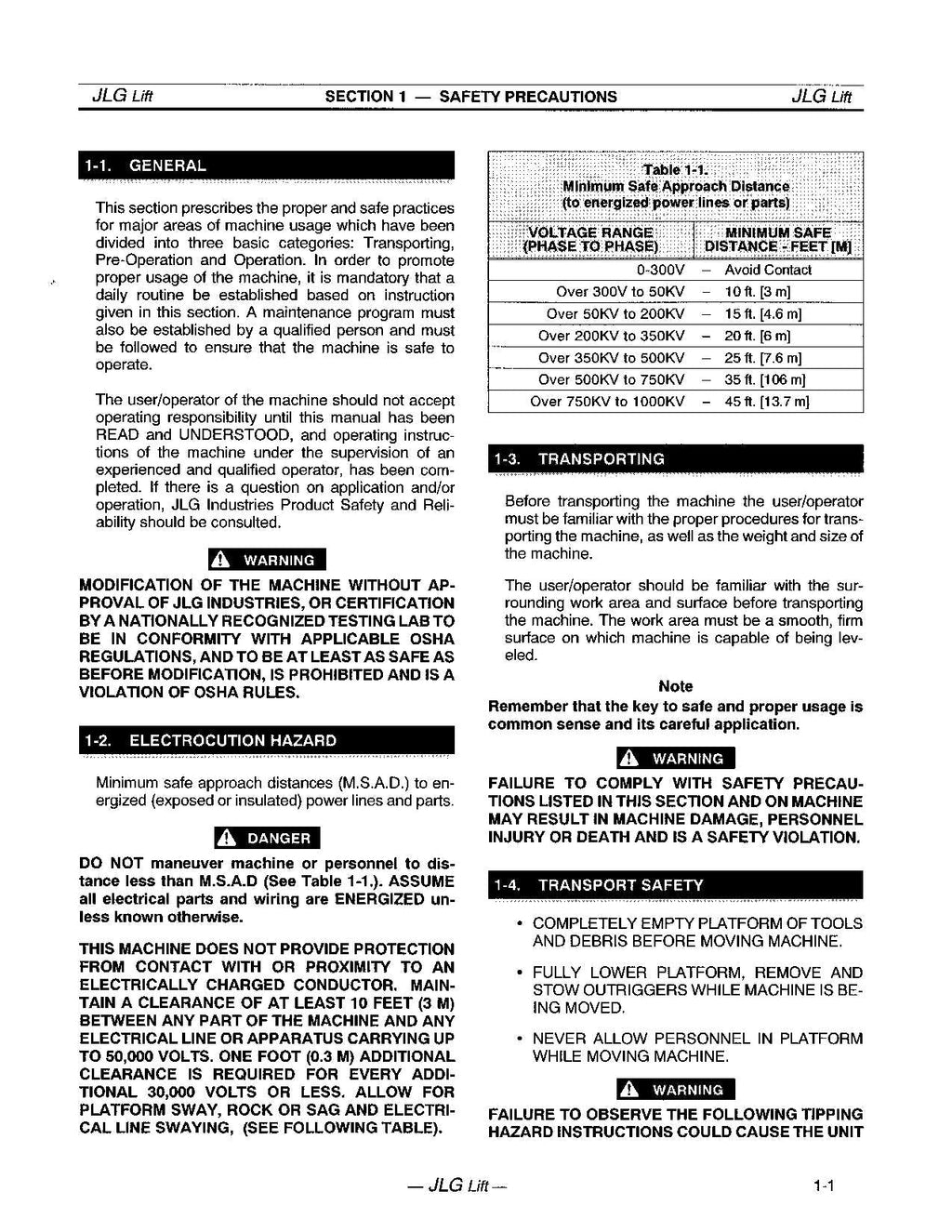 JLG 19AM 24AM 30AM 36AM Vertical Mast  Operation Parts Catalog Service Manual