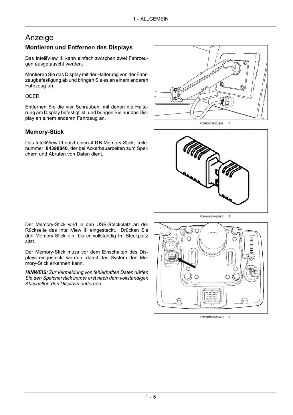 New Holland INTELLIVIEW III Betriebsanleitung 84549245