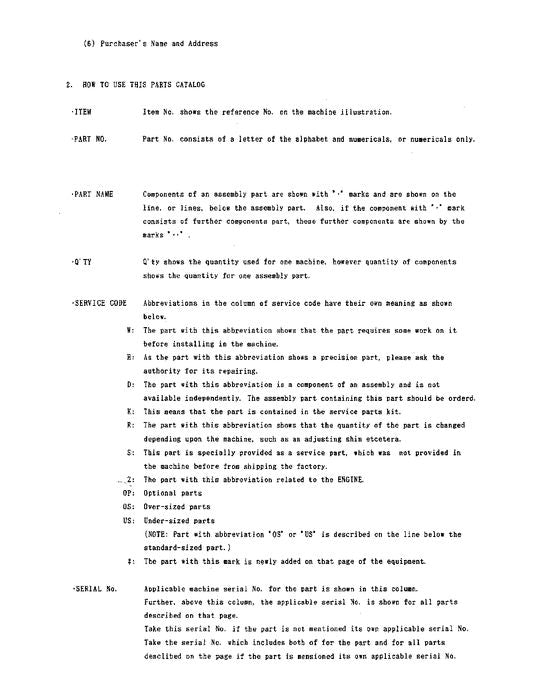 Manual del catálogo de piezas de la excavadora Hitachi EX120-2