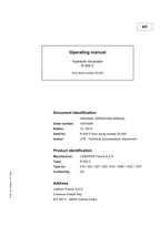 Liebherr R934 C Excavator Operators manual serial 26400