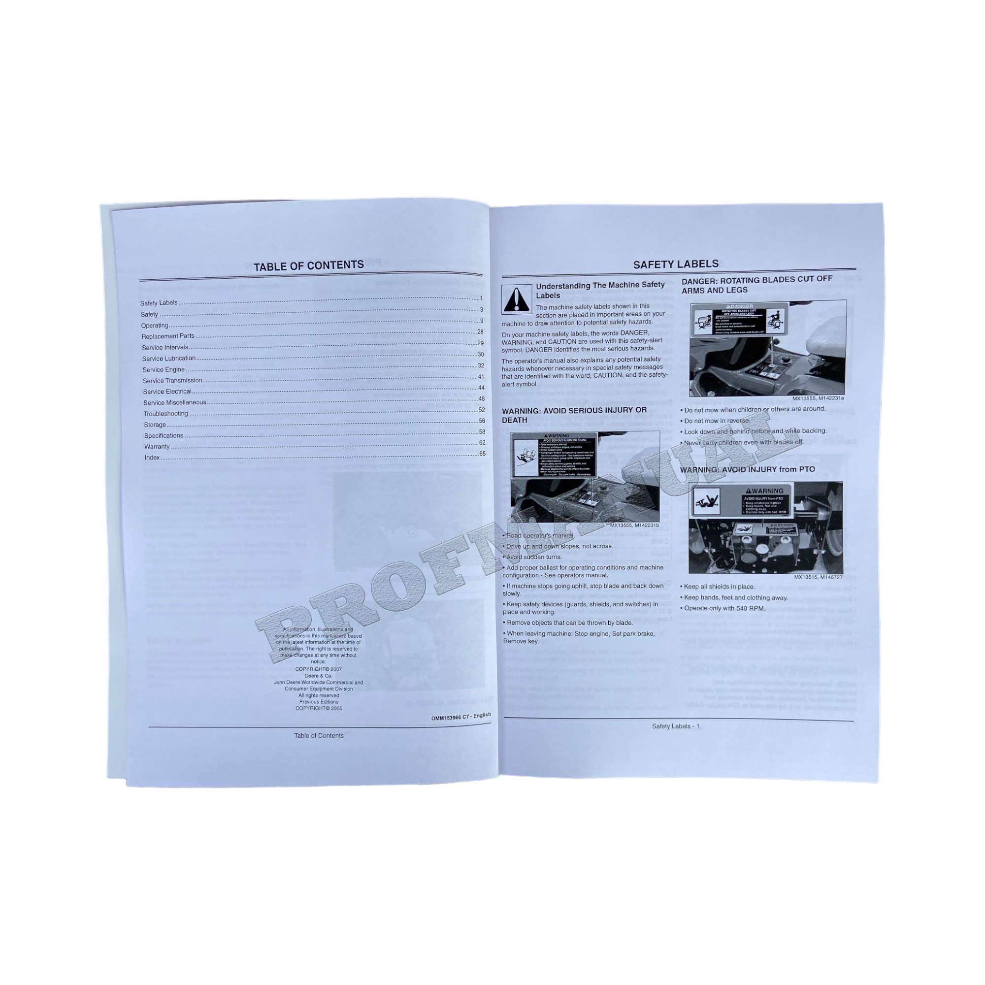 MANUAL DEL OPERADOR DEL TRACTOR JOHN DEERE X700 X720 X724 X728