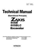 HITACHI ZX80SB ZX80SBLC Excavator Operational Principle Technical Manual