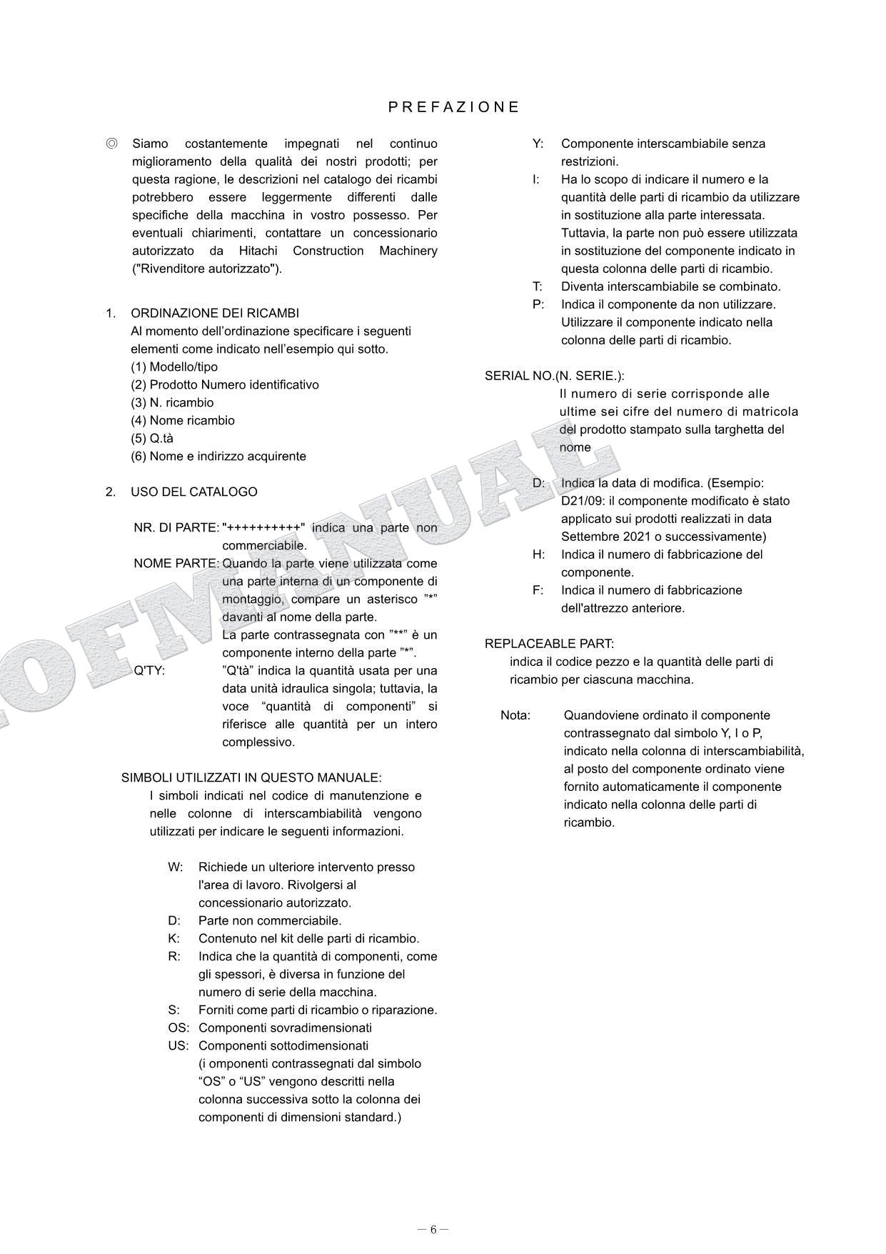 Catálogo de piezas de excavadoras HITACHI ZX75US-7 WW Spec Equipment Component Manual