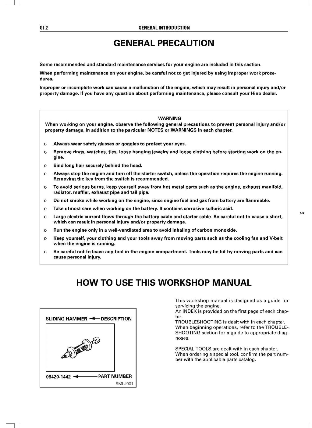 Hitachi J08C-TI Wheel Loader Engine Manual