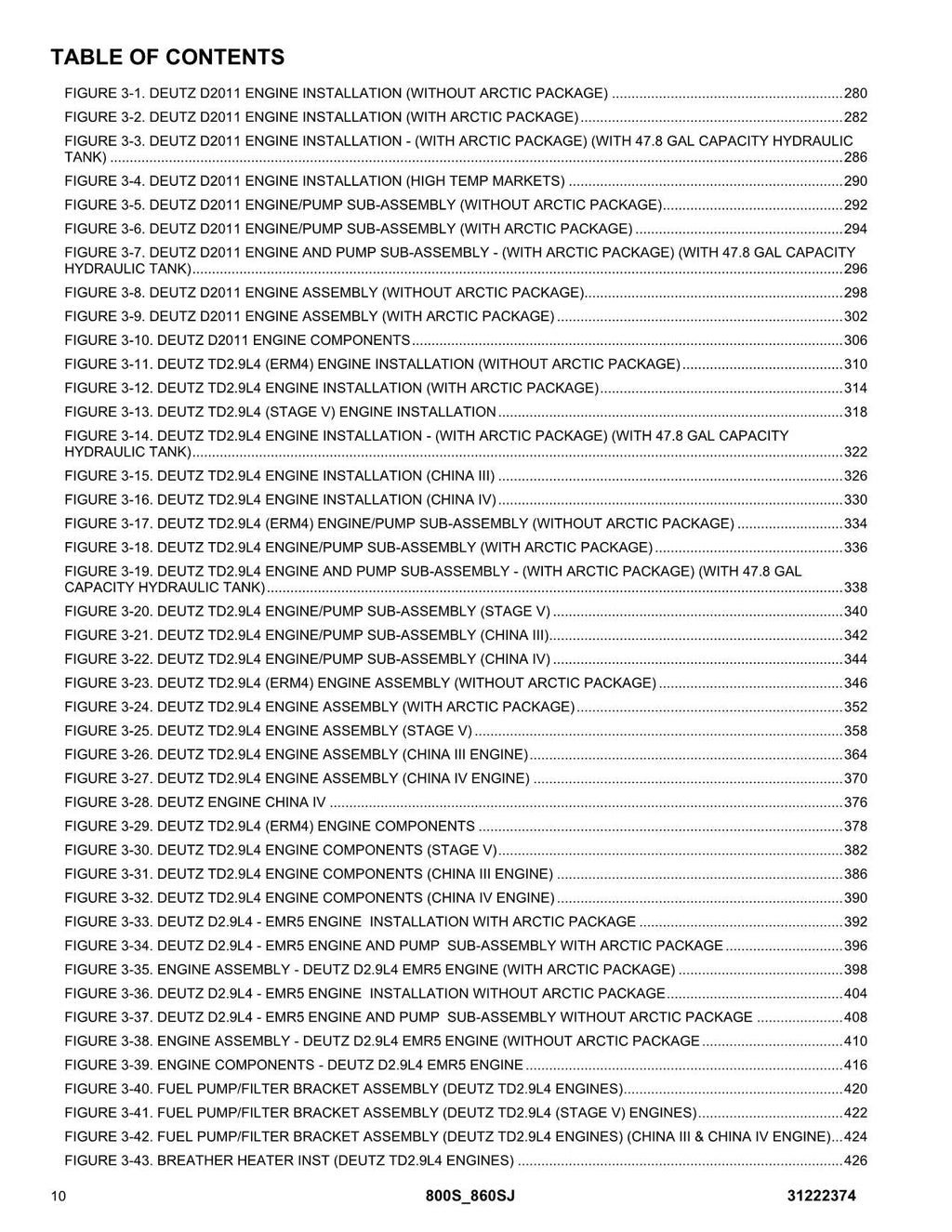 Manual del catálogo de piezas del elevador de pluma JLG 800S 860SJ