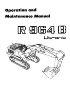Liebherr R964 B Litronic Excavator Operators manual serial 6001
