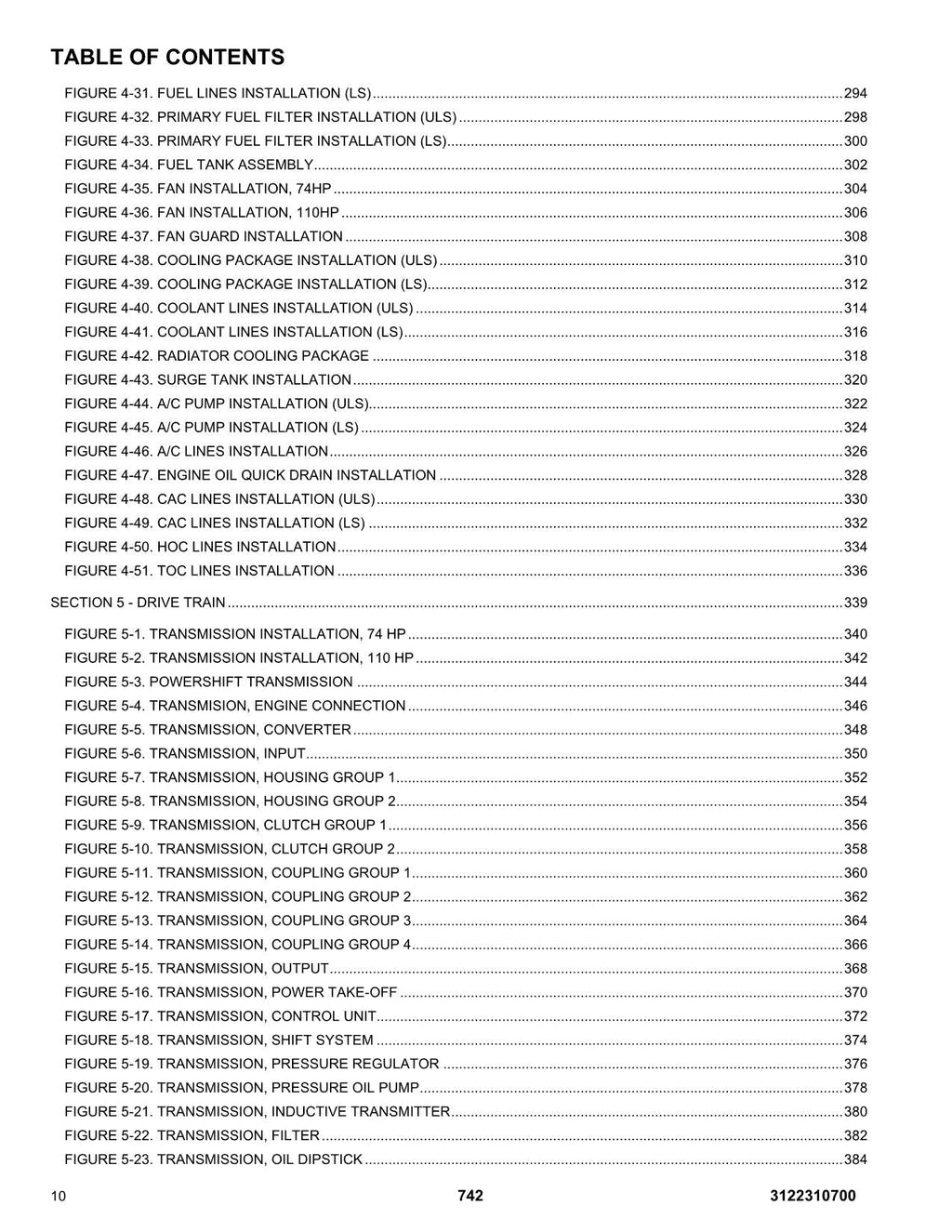 JLG  742 Telehandler Parts Catalog Manual