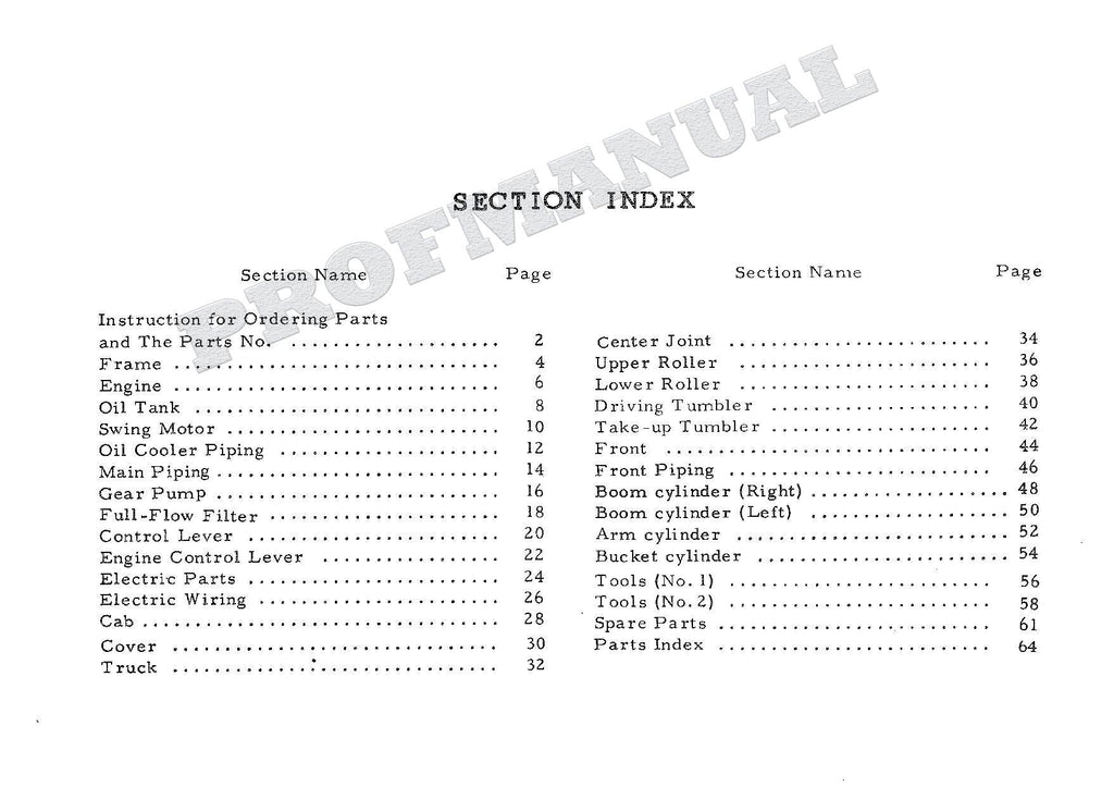 HITACHI UH03 CONSTRUCTION Excavator Parts Catalog Manual