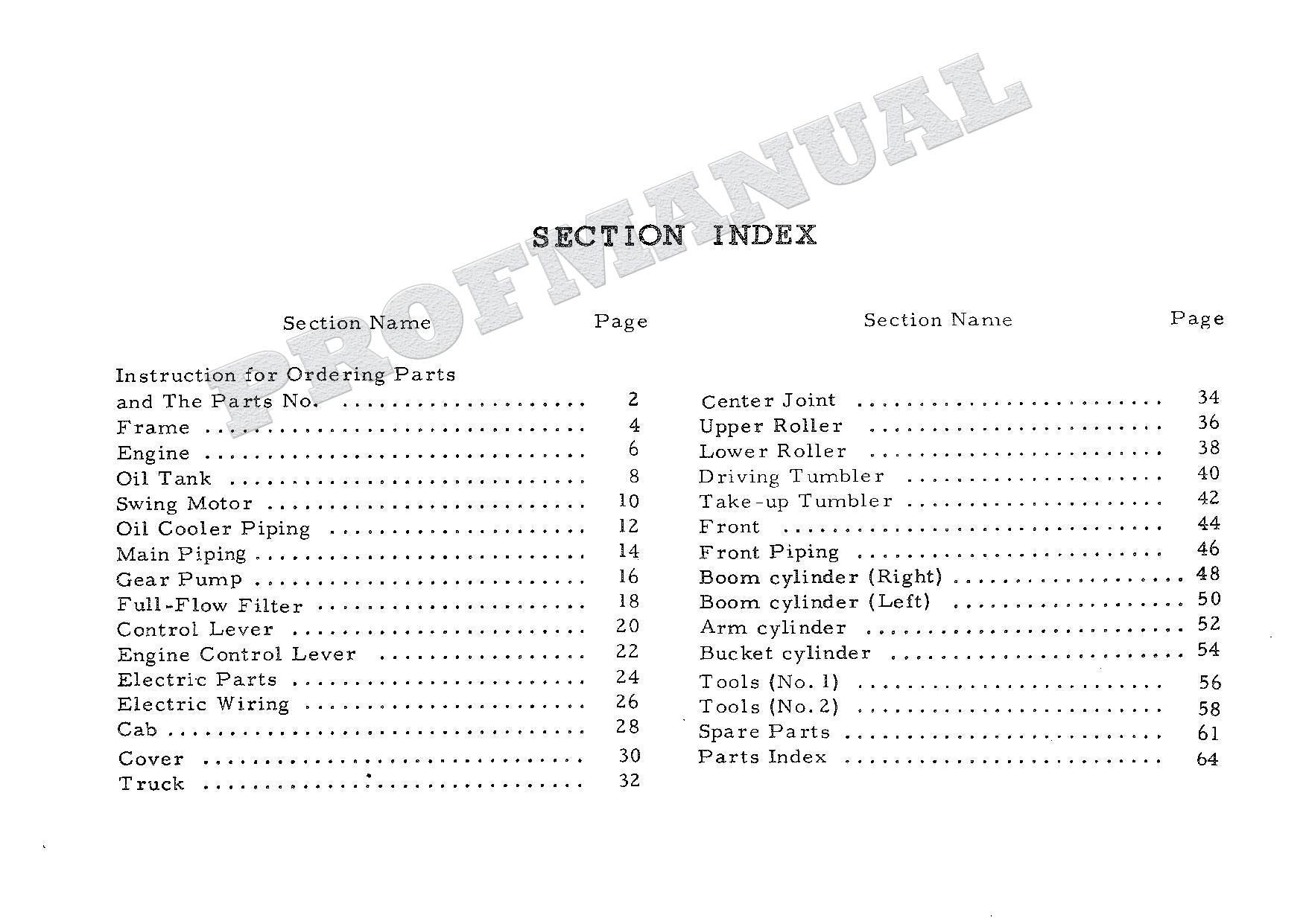 HITACHI UH03 CONSTRUCTION Excavator Parts Catalog Manual