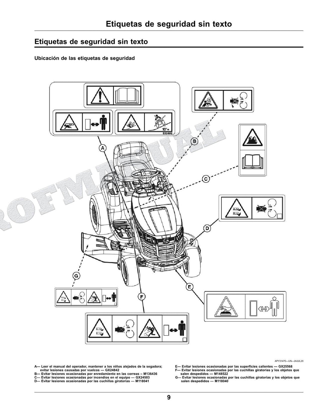 John Deere S180 S170 S100 S120 S110 S140 S130 S160 Tractor Manual del Operador