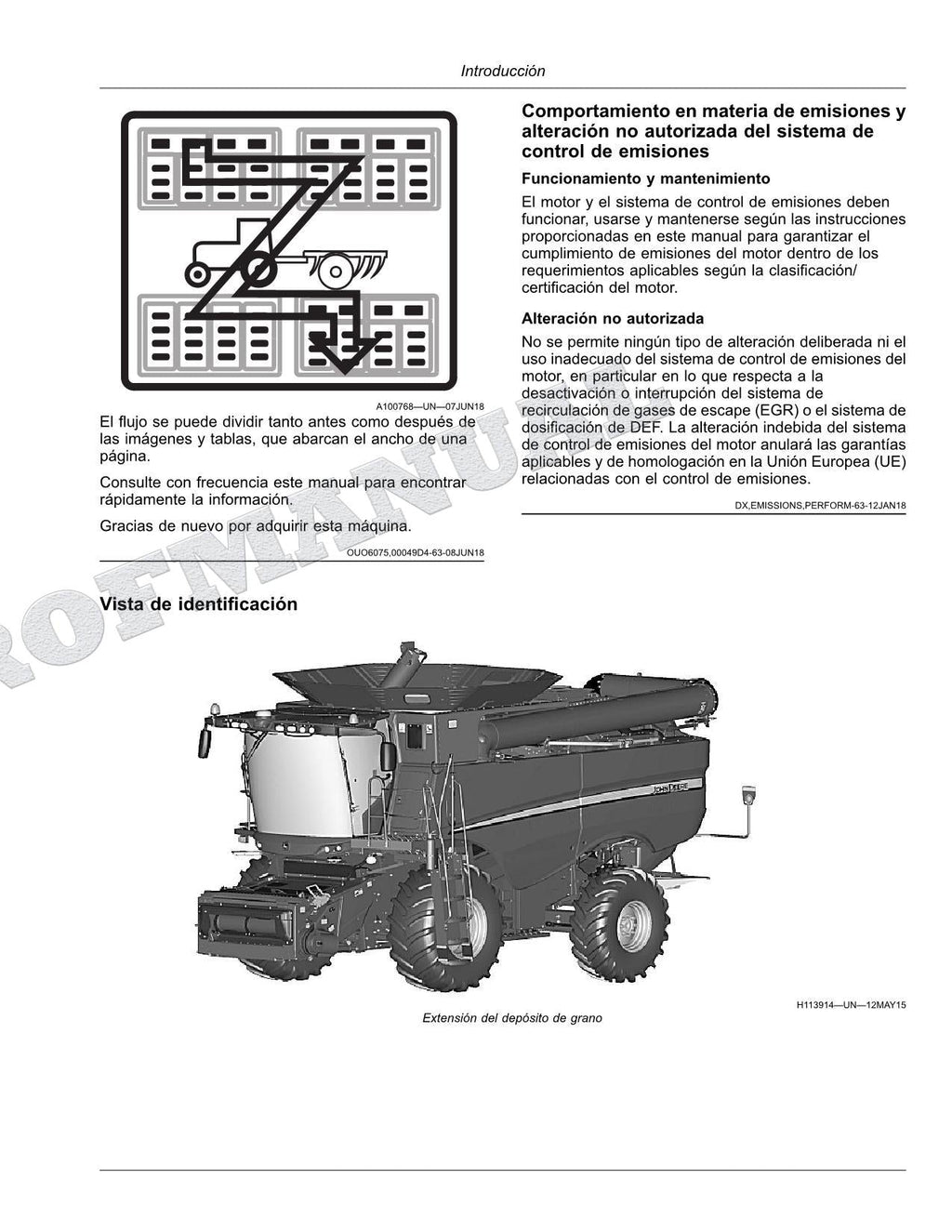 John Deere S760 S770 S780 S790 COMBINAR Manual del Operador Español SN 810001 -