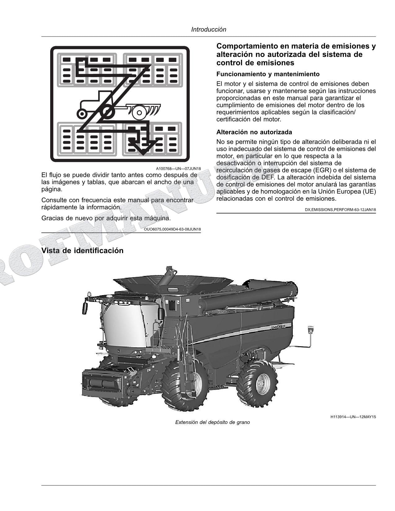 John Deere S760 S770 S780 S790 COMBINAR Manual del Operador Español SN 810001 -