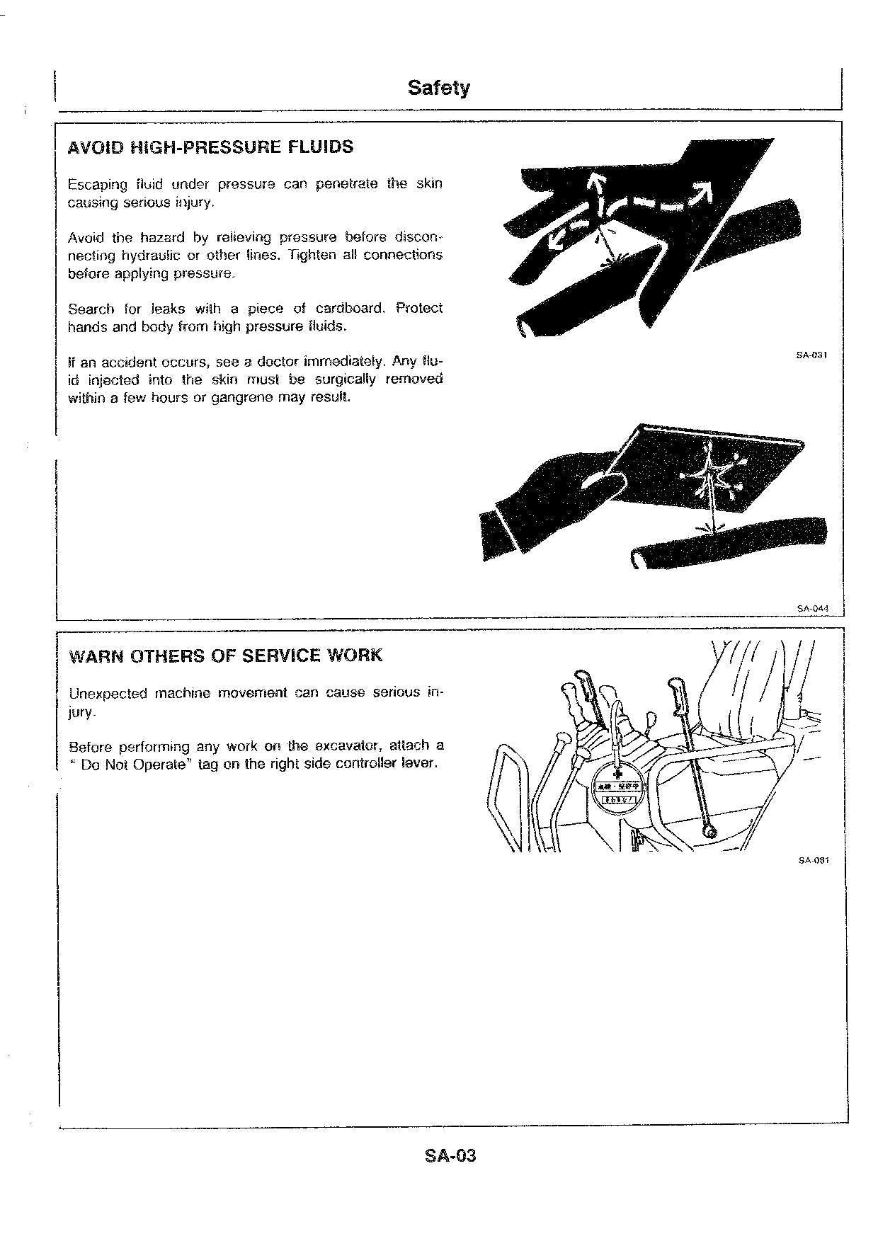 Hitachi EX15 EX22 EX30 Excavator Operational Test Troubleshooting Service manual