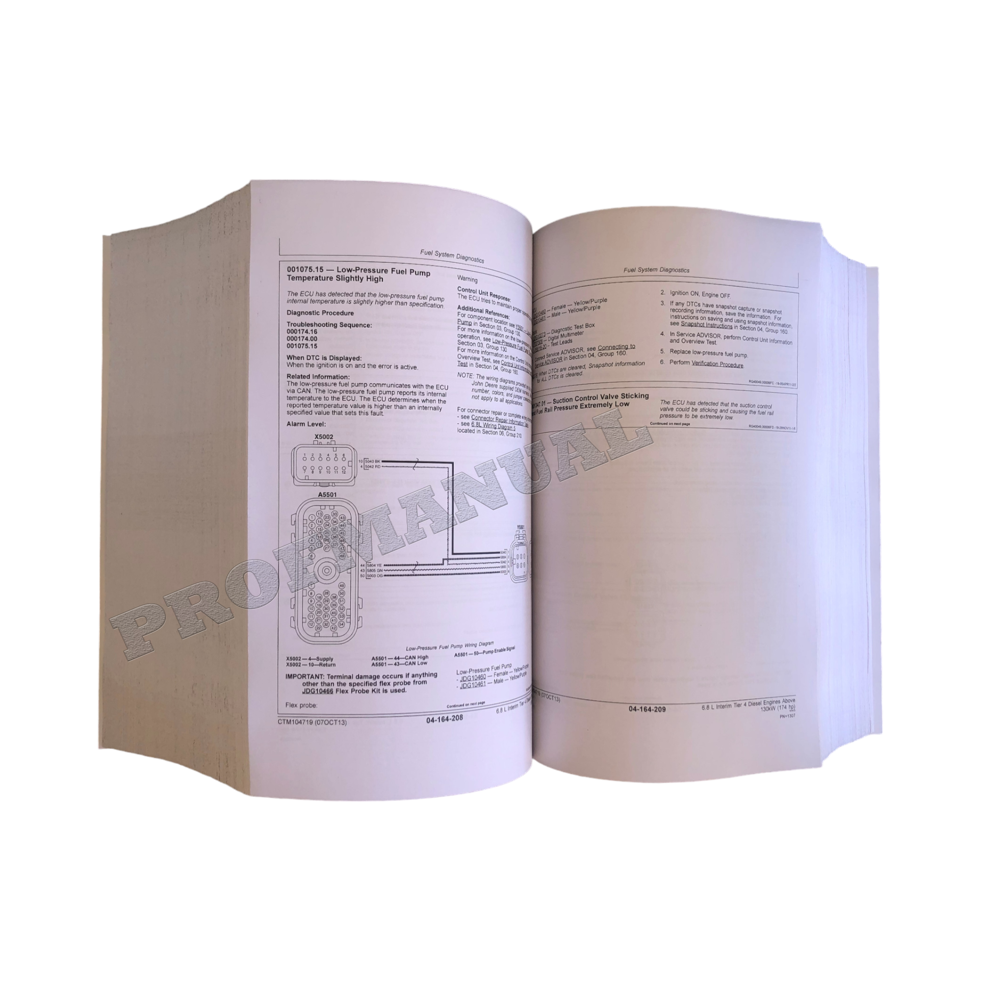 John Deere 6068 6.8L Engine Level 21 ECU REPAIR SERVICE MANUAL CTM104719