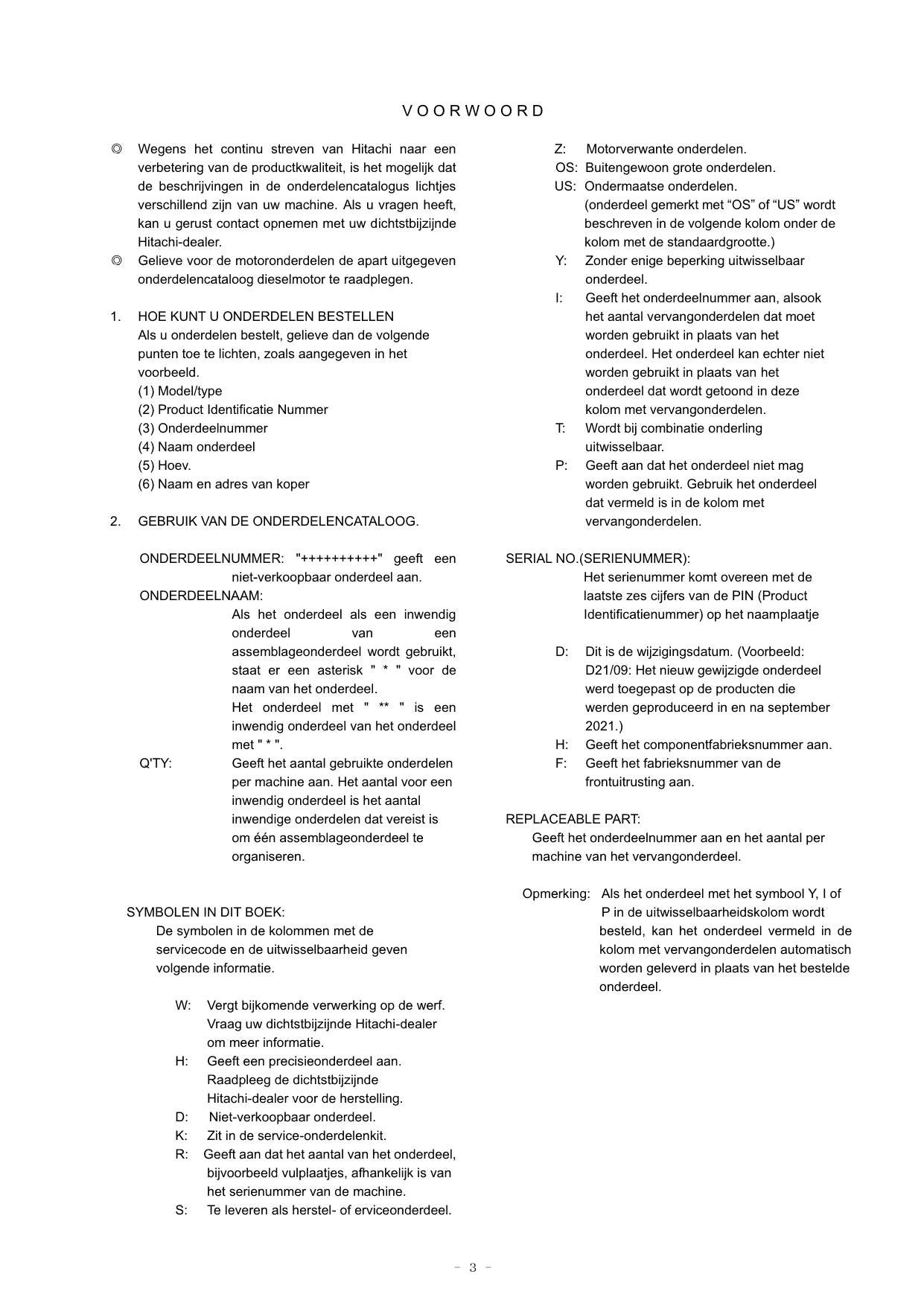Hitachi ZW80-5B General Export Wheel Loader Parts Catalog Manual SN 020001-up